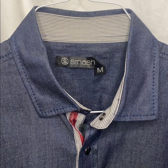 Men’s Long sleeve button down Denim style shirt - Picture 3 of 5